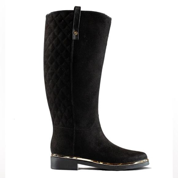 NWT - WET KNOT - Faux Suede Waterproof Equus Quilted High Shaft Boots - Picture 3 of 7